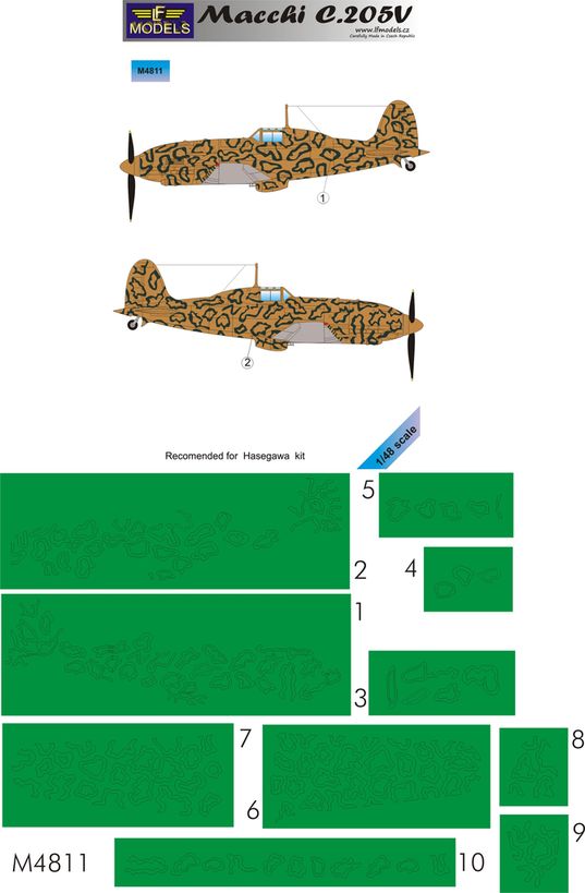 MC.205Veltro Camouflage Painting Mask - Click Image to Close