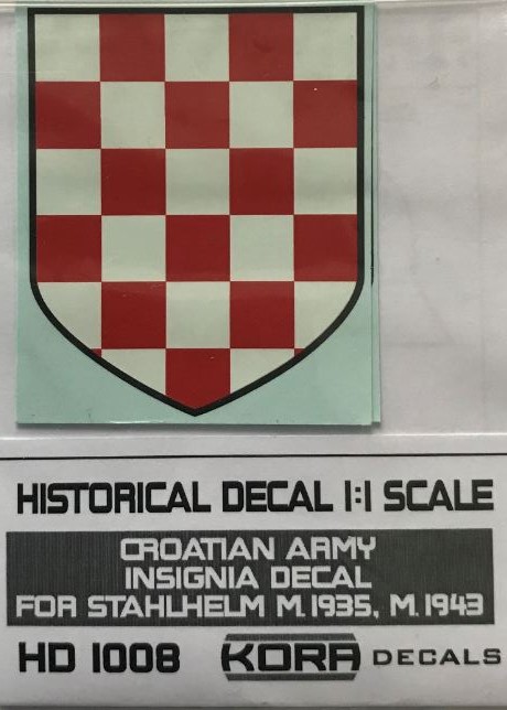Helmet decal Croatian Army Insignia (1935, 1943)