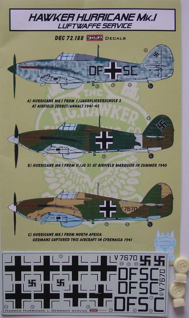 Hawker Hurricane Mk.I Luftwaffe - Click Image to Close