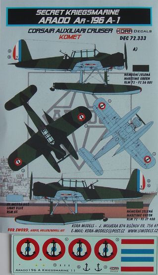 Arado Ar-196A-1 Secret Kriegsmarine XII Komet