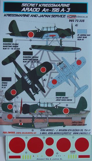 Arado Ar-196A-3 Secret Kriegsmarine XIV & Japan