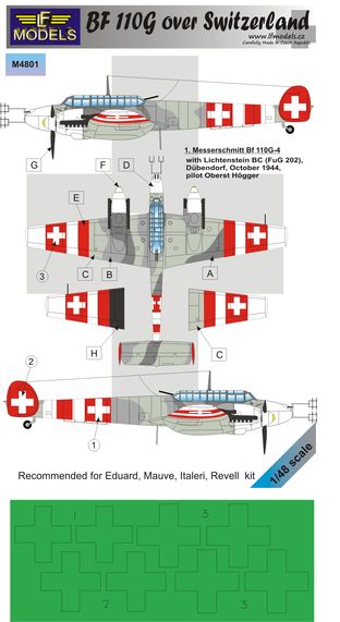 Bf-110G over Swiss - Click Image to Close