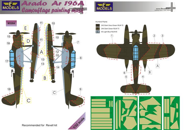 Arado Ar-196A Camouflage Painting Mask - Click Image to Close