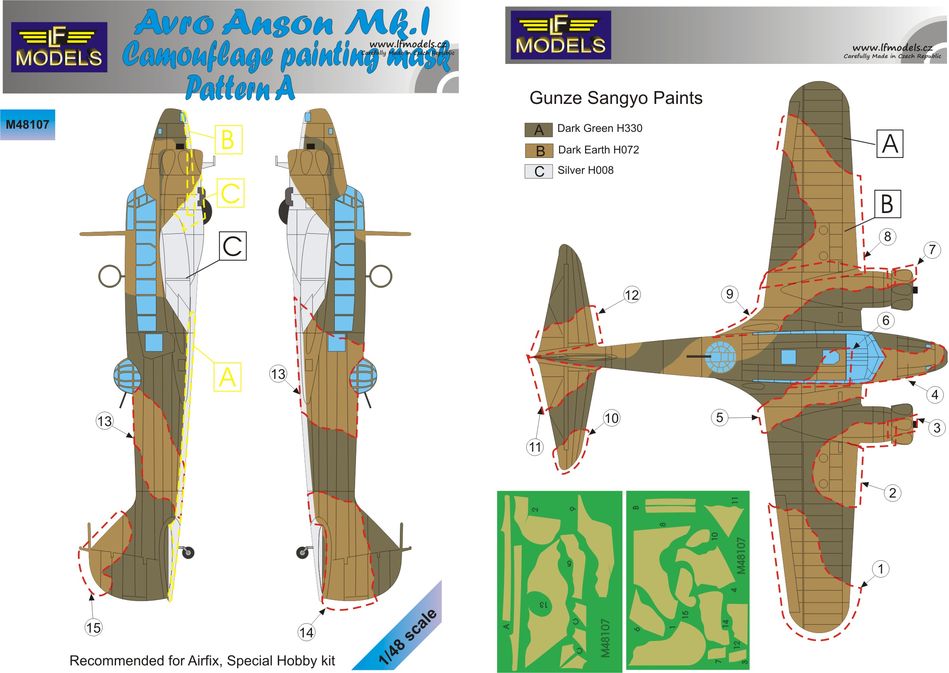 Anson Mk.I. Pattern A Camouflage Painting Mask