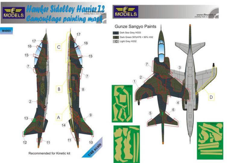 Harrier T.2 Camouflage Painting Mask - Click Image to Close