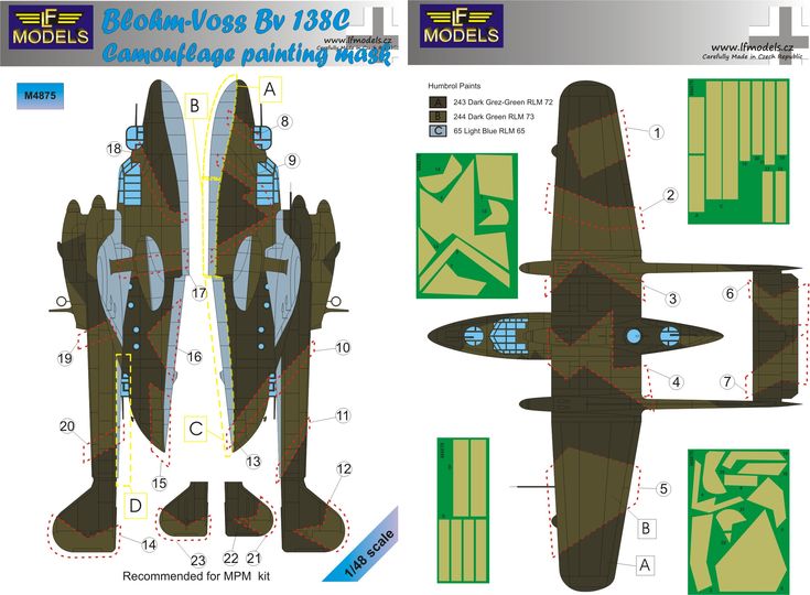 Bv-138C Camouflage Painting Mask
