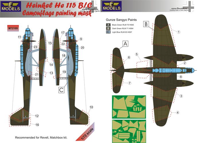 He-115 B/C Camouflage Painting Mask