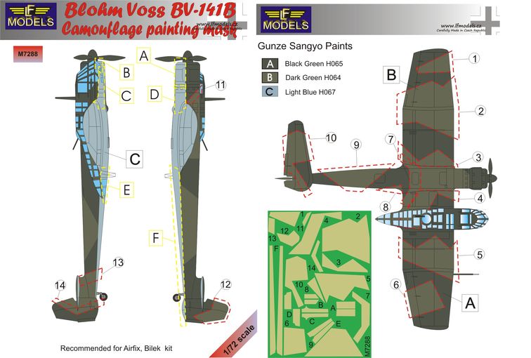 Bv-141B Camouflage Painting Mask - Click Image to Close