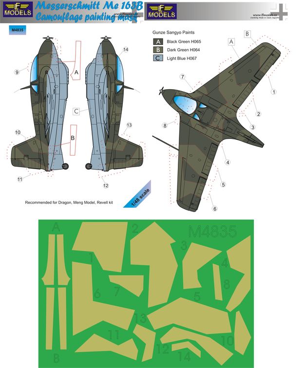 Me-163B Komet Camouflage Painting Mask - Click Image to Close