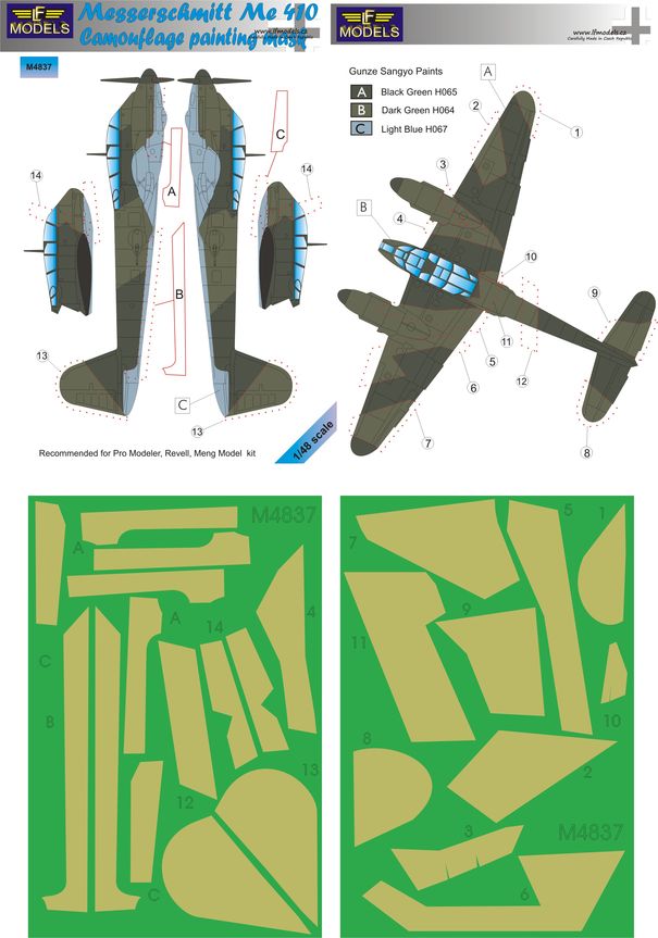 Me-410 Camouflage Painting Mask - Click Image to Close