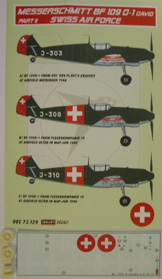 Bf 109D-1 Swiss part II.