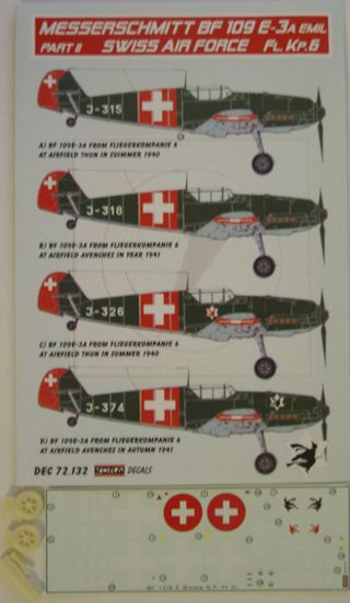 Bf 109E-3 Swiss AF part II.
