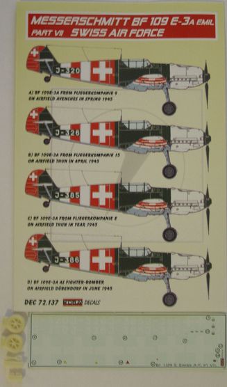 Bf 109E-3 Swiss AF part VII. - Click Image to Close