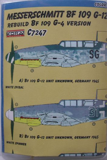 Messerschmitt Bf-109G-12 Luftwaffe service part III.
