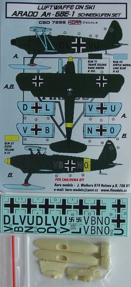 Arado Ar-68E-1 Schneekufen set