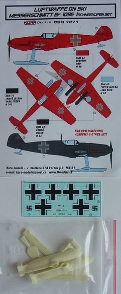 Messerschmitt Bf-109E-1 Schneekufen set