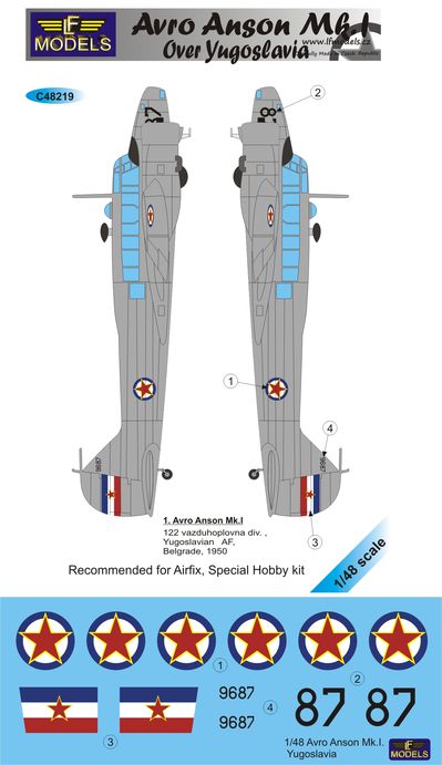 Anson Mk.I. over Yugoslavia - Click Image to Close