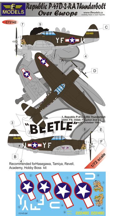 P-47D-2-RE over Europe