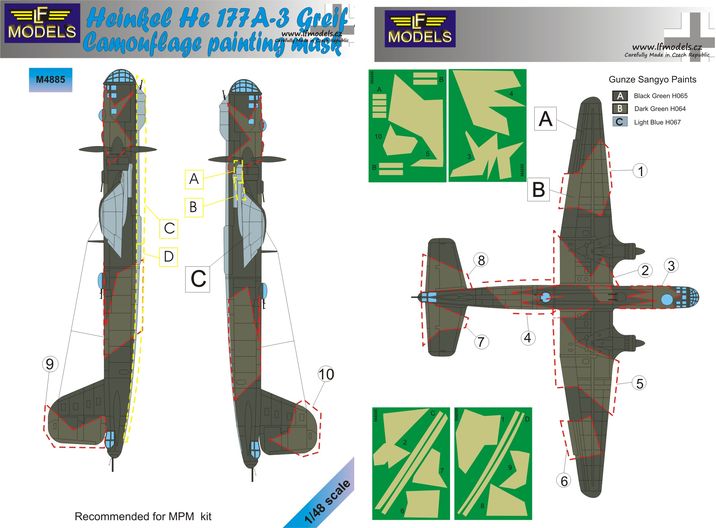 Heinkel He-177A-3 Greif Camouflage Painting Mask