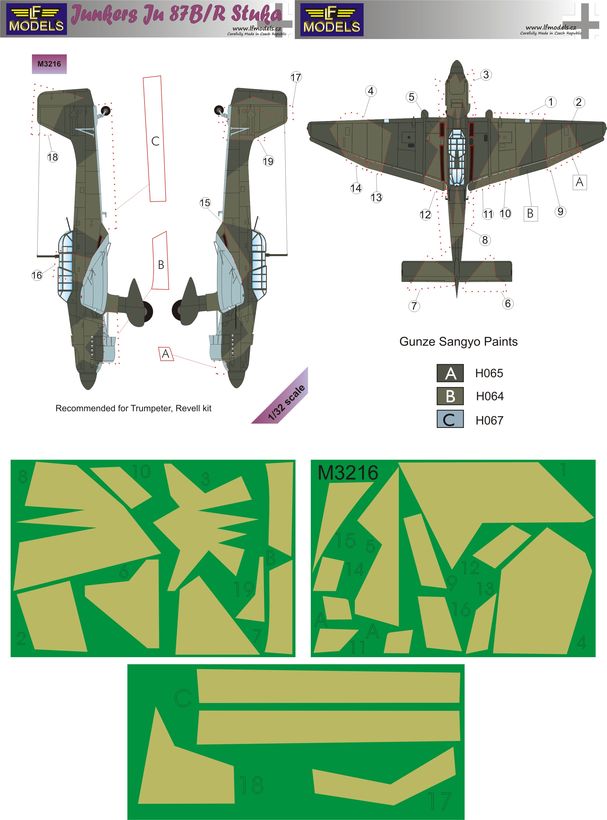 Junkers Ju87B/R Stuka Camouflage Painting Mask - Click Image to Close