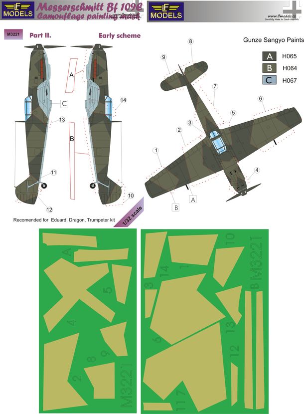 Bf-109E Early part II. Camouflage Painting Mask
