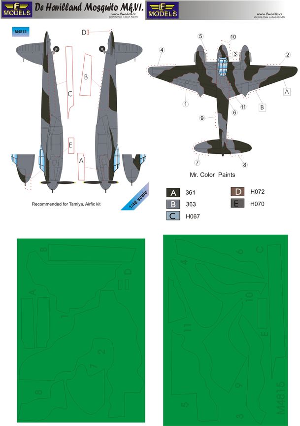 Mosquito Mk.VI Camouflage Painting Masks - Click Image to Close