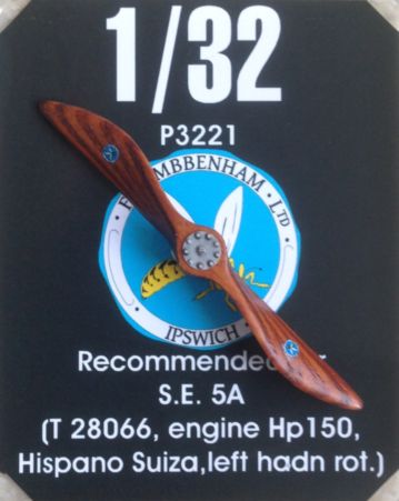 Tibbenham T.28066 propeller 1/32 LHR